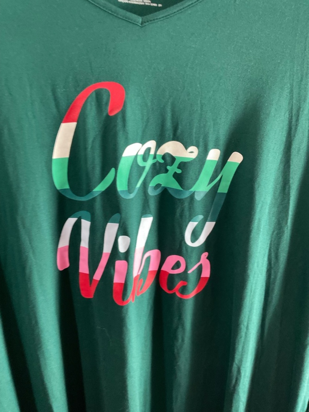 Cozy Vibes Green Women's Pajama Top